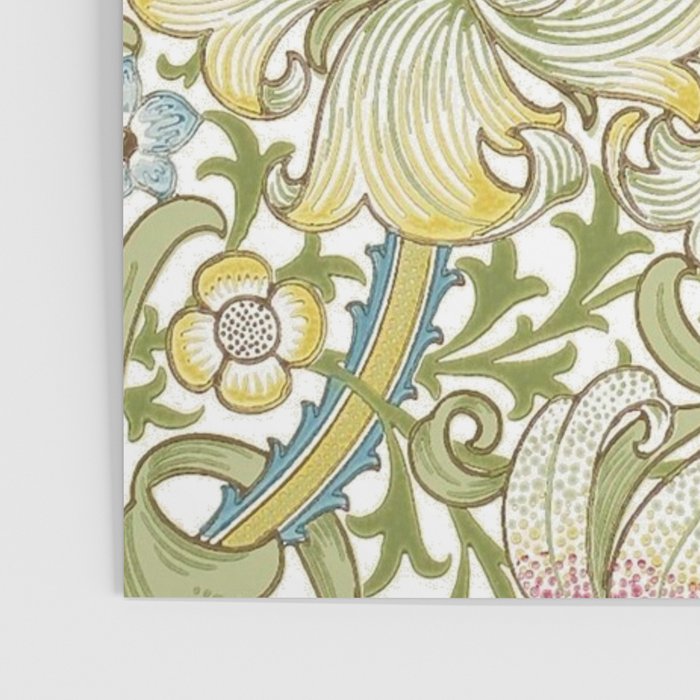 William Morris Golden Lily White Floral Poster Gallery Image 3