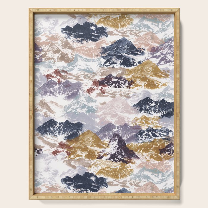 Abstract Colorful mountains C Serving Tray Gallery Image 1