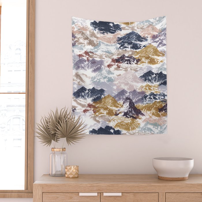 Abstract Colorful mountains C Wall Tapestry Gallery Image 2