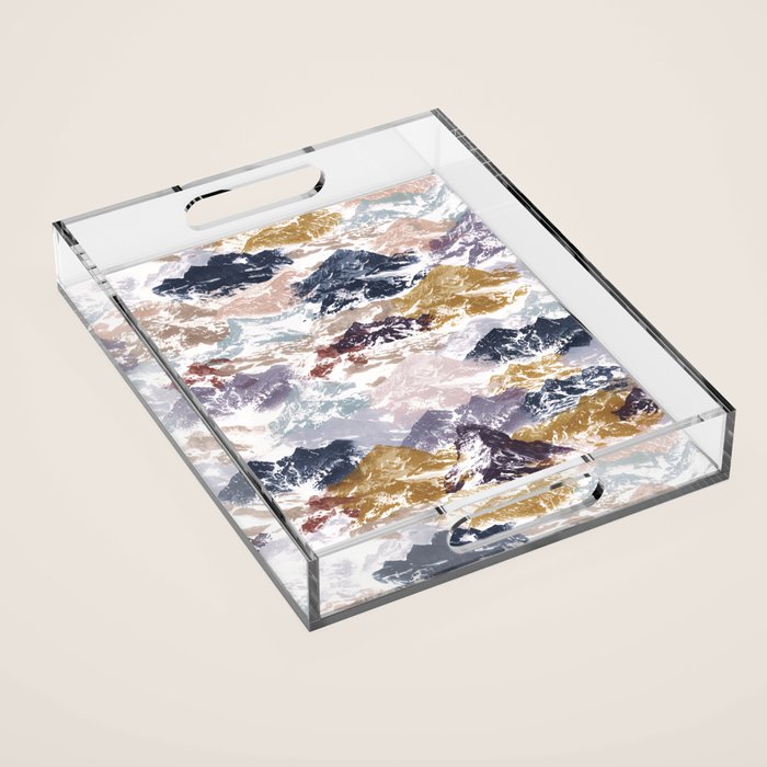 Abstract Colorful mountains C Acrylic Tray Gallery Image 1