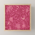 Mysterious Garden - dark pink Mini Art Print Gallery Image 1