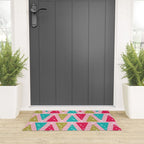 Christmas Tree Trimming Party Pink Welcome Mat Gallery Image 3