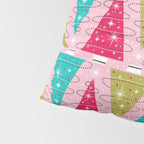 Christmas Tree Trimming Party Pink Pillow Sham Gallery Image 4