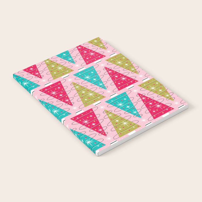 Christmas Tree Trimming Party Pink Notebook Gallery Image 1