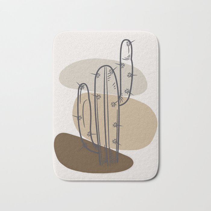 Abstract Cactus Bath Mat Gallery Image 1