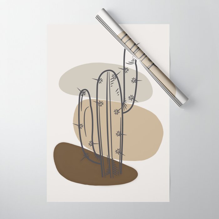 Abstract Cactus Wrapping Paper Gallery Image 1