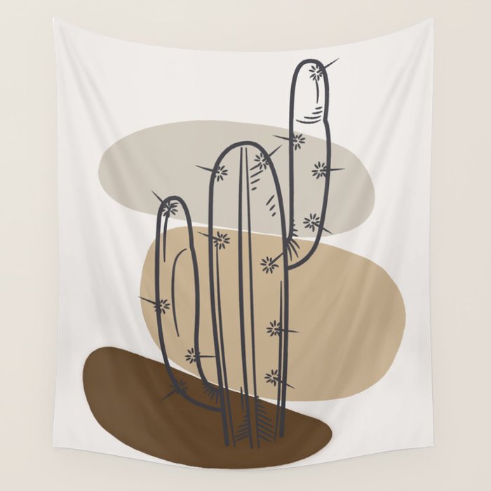 Abstract Cactus Wall Tapestry Gallery Image 4