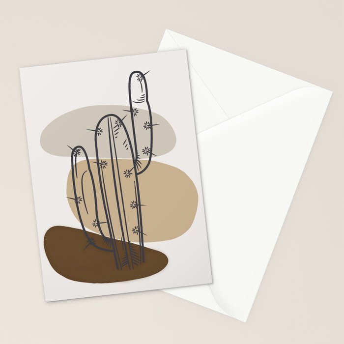 Abstract Cactus Stationery Card Gallery Image 2