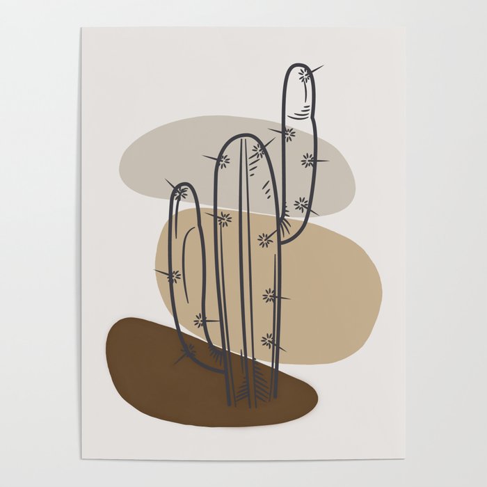 Abstract Cactus Poster Gallery Image 1