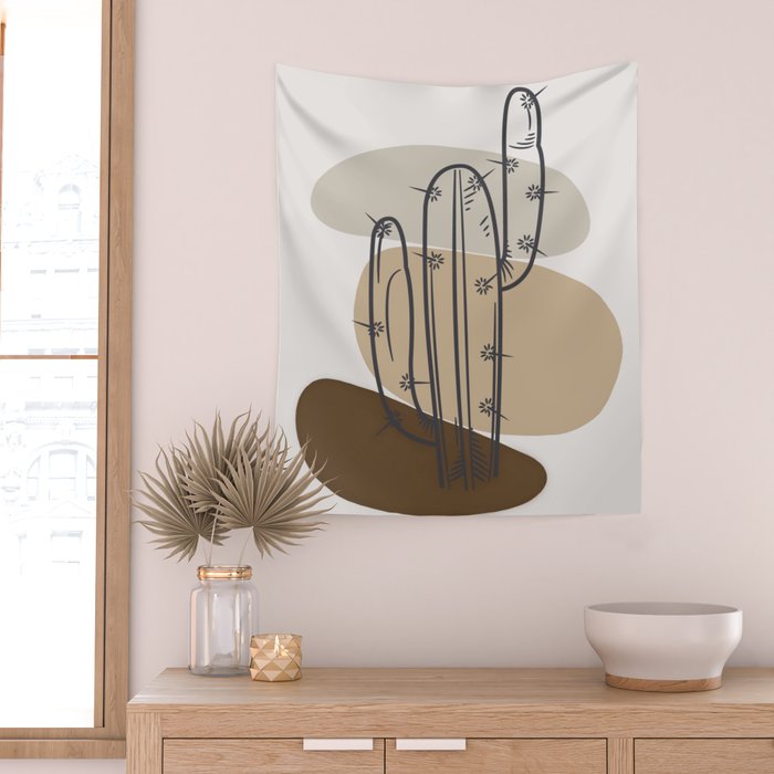 Abstract Cactus Wall Tapestry Gallery Image 2
