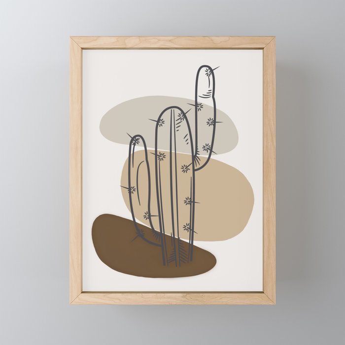 Abstract Cactus Mini Art Print Gallery Image 1