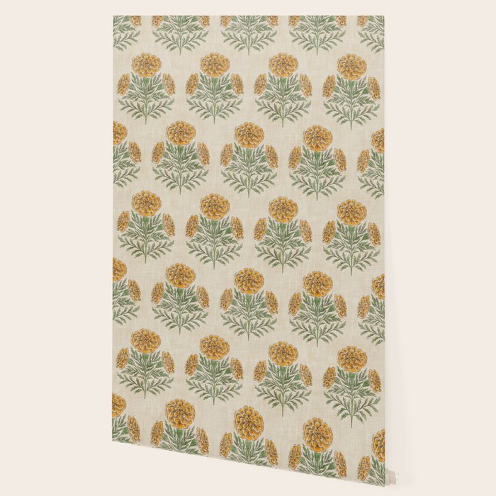 Marigold - golden yellow Wallpaper Gallery Image 2