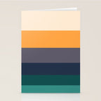 Mid Century Modern Minimalist Color Block Pattern Yellow Grey Green Stationery Card Gallery Image 2