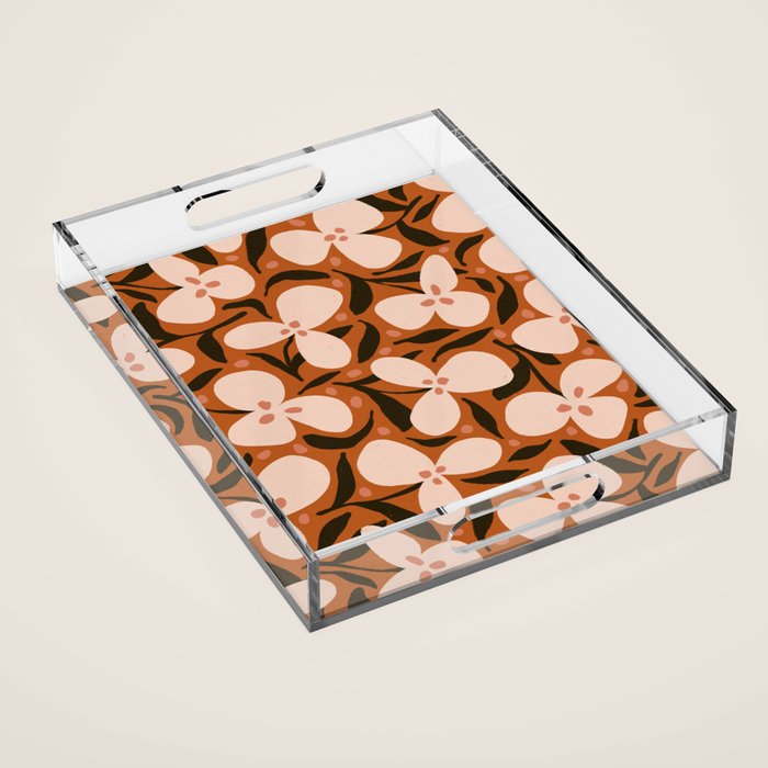 Lazy Florals #2 Acrylic Tray Gallery Image 1