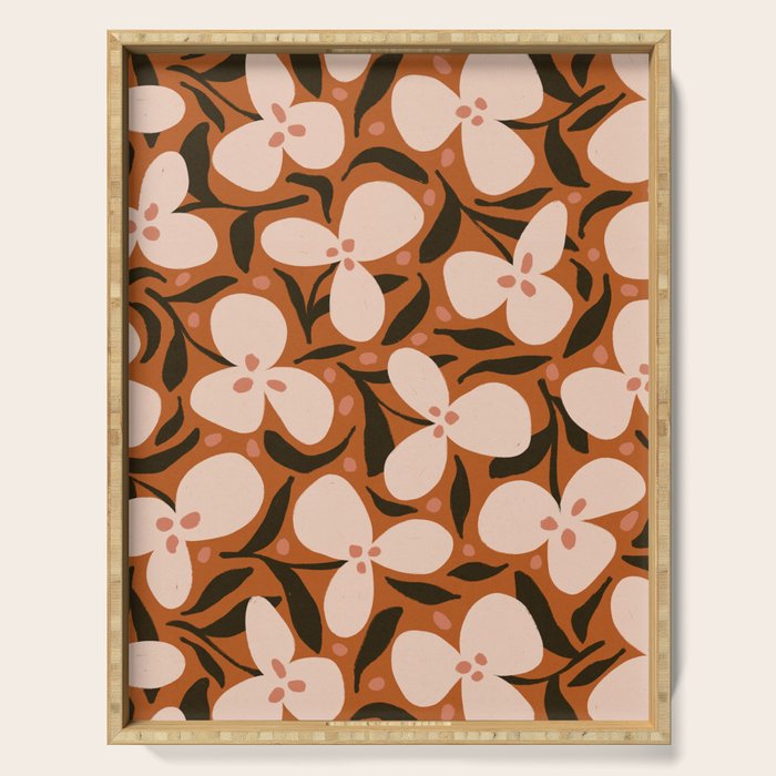 Lazy Florals #2 Serving Tray Gallery Image 1