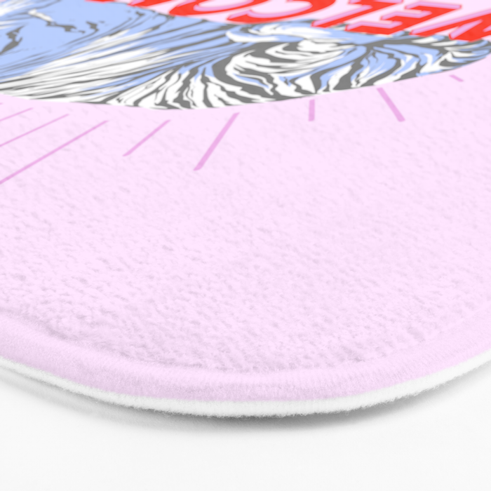 welcome to the jungle - retro tiger Bath Mat Gallery Image 3