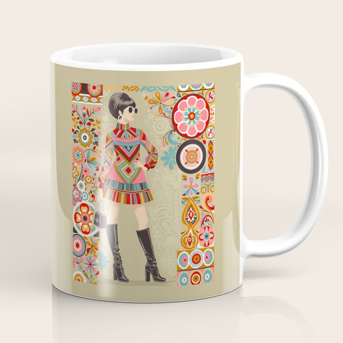 Retro Chic 60s Fashion Coffee Mug Gallery Image 1