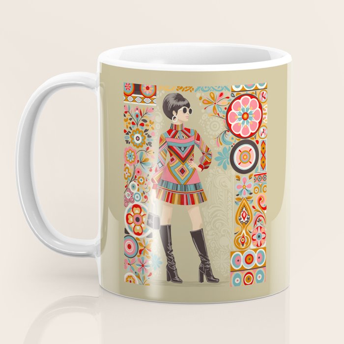Retro Chic 60s Fashion Coffee Mug Gallery Image 3