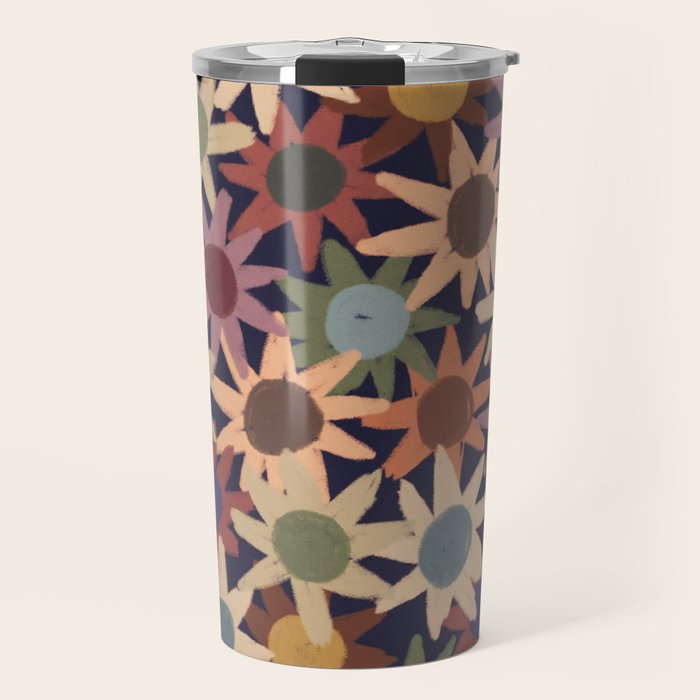 Hand Drawn Florals #6 Travel Mug Gallery Image 1