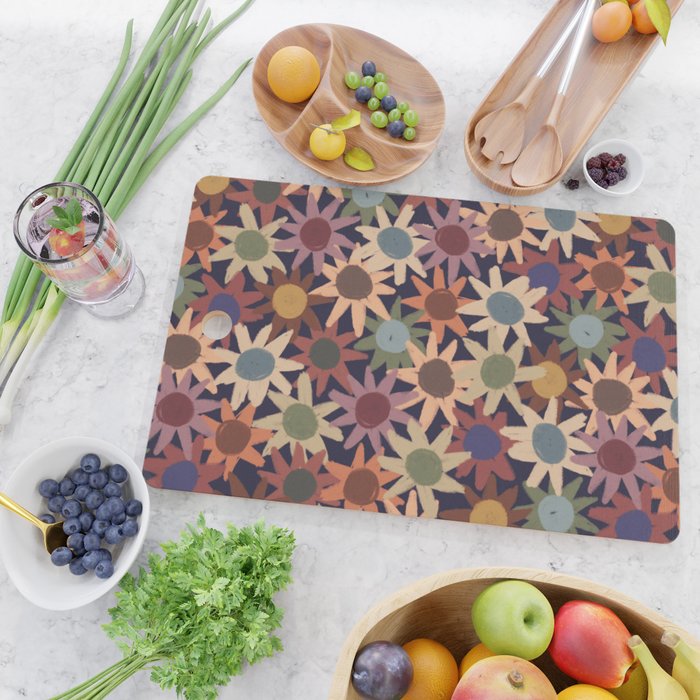 Hand Drawn Florals #6 Cutting Board Gallery Image 2