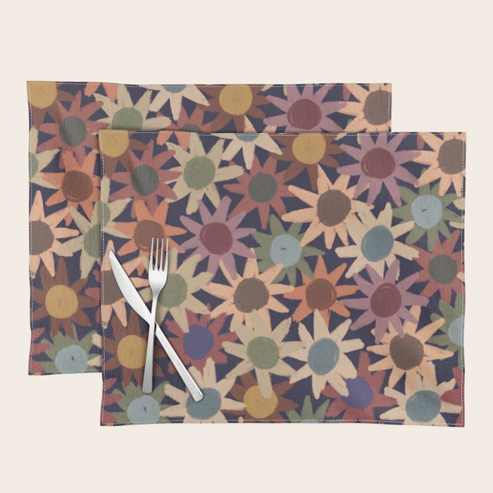 Hand Drawn Florals #6 Placemat Gallery Image 1