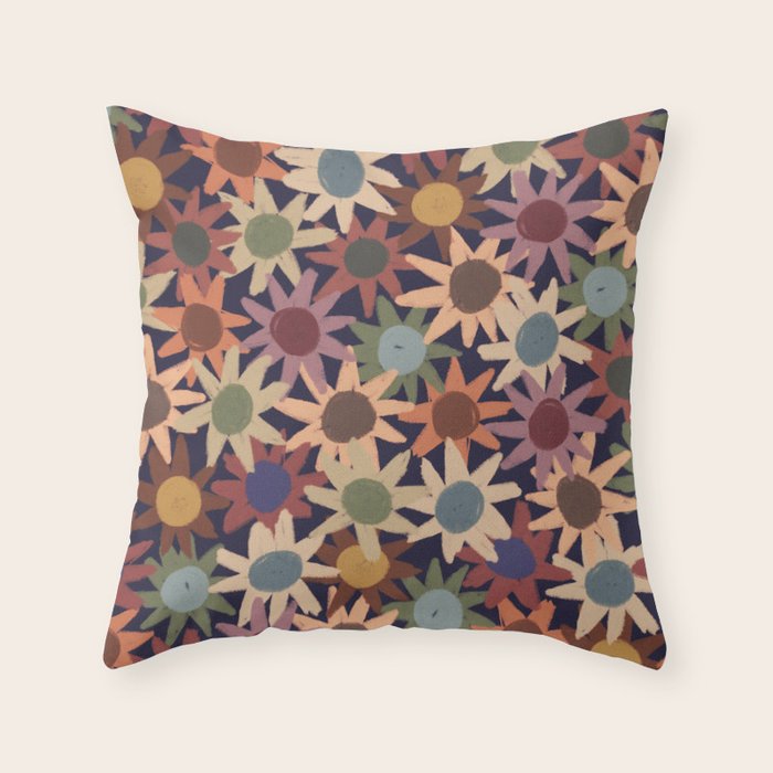 Hand Drawn Florals #6 Throw Pillow Gallery Image 6
