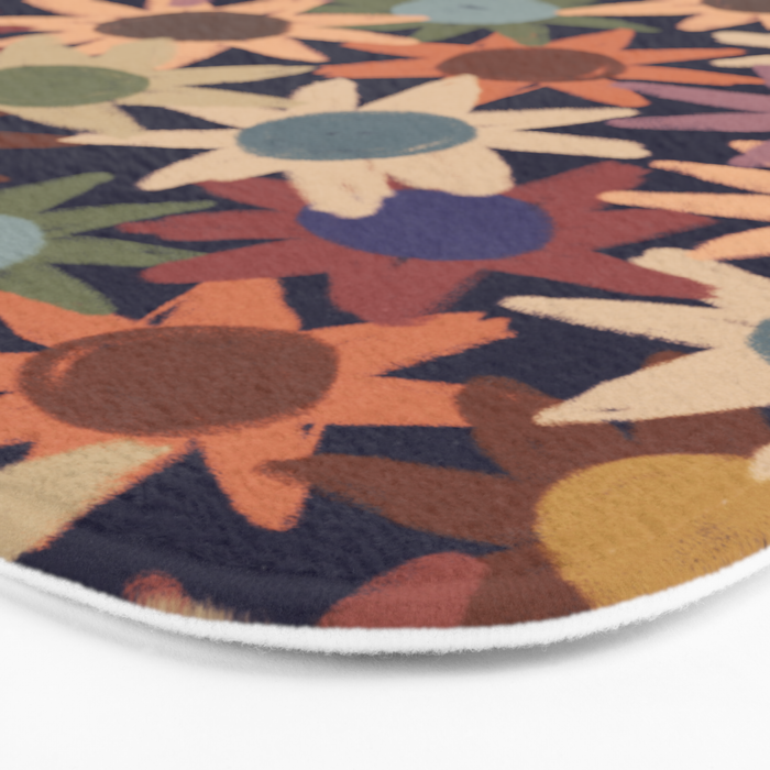 Hand Drawn Florals #6 Bath Mat Gallery Image 3