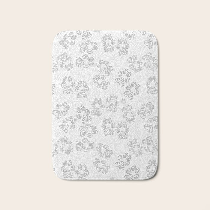 Puppy Paw Prints Bath Mat Gallery Image 1