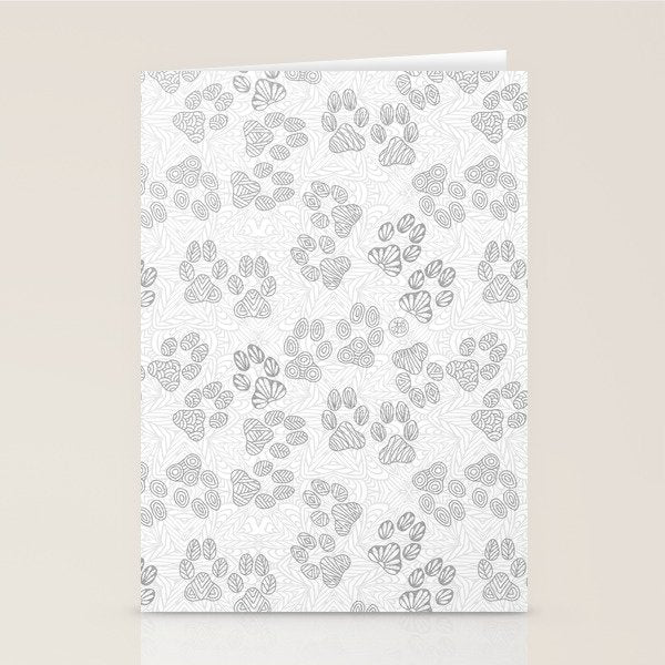 Puppy Paw Prints Stationery Card Gallery Image 2