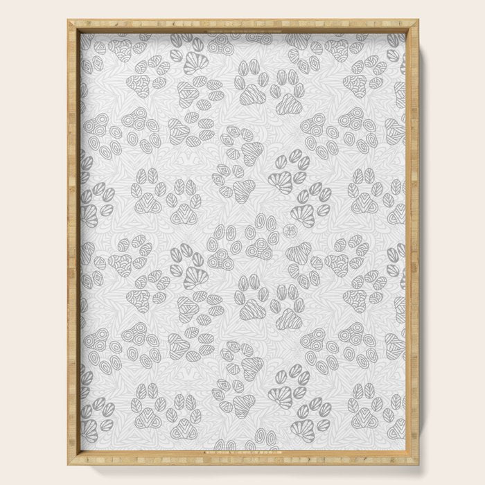Puppy Paw Prints Serving Tray Gallery Image 1