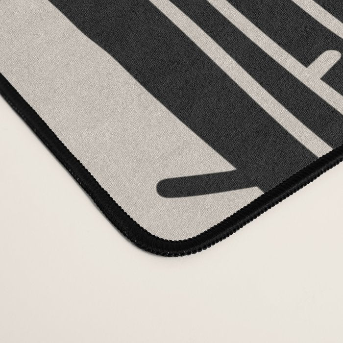 Southwestern Modern Desert Cactus Pattern 860 Black and Linen White Desk Mat Gallery Image 4