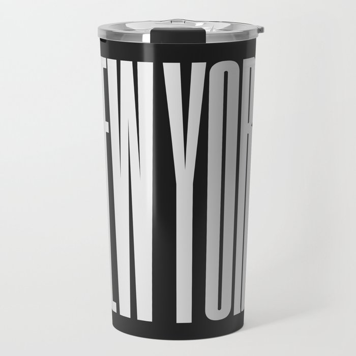 New York: B&W Typography Edition Travel Mug Gallery Image 1