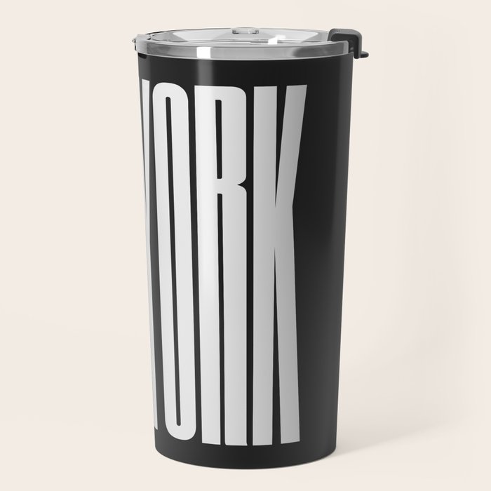 New York: B&W Typography Edition Travel Mug Gallery Image 2