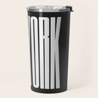 New York: B&W Typography Edition Travel Mug Gallery Image 2