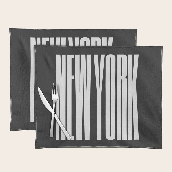 New York: B&W Typography Edition Placemat Gallery Image 1