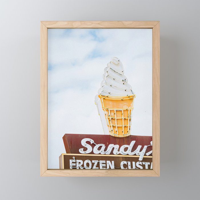 Austin Texas Photography x Sandy's Austin Texas Vintage Sign Print Mini Art Print Gallery Image 1