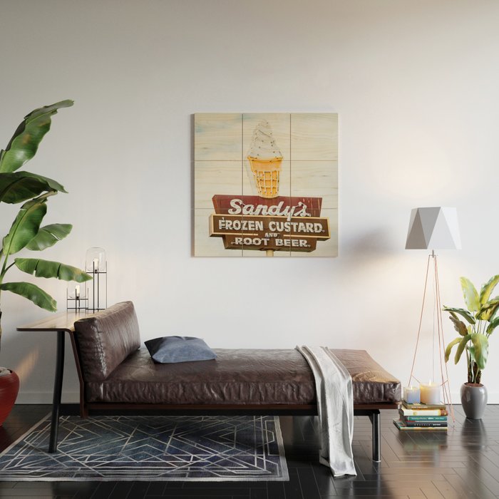 Austin Texas Photography x Sandy's Austin Texas Vintage Sign Print Wood Wall Art Gallery Image 2