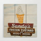 Austin Texas Photography x Sandy's Austin Texas Vintage Sign Print Wood Wall Art Gallery Image 1