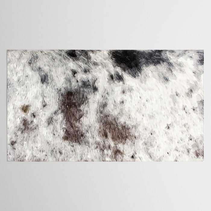 Rustic Cowhide Faux Fur (Digitally Made, ix 2021) Tablecloth Gallery Image 2