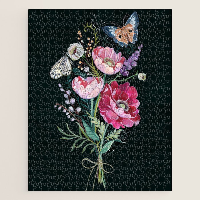 Butterfly Floral Bouquet Jigsaw Puzzle Gallery Image 1