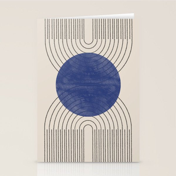 Blue Contemporary Design Stationery Card Gallery Image 2