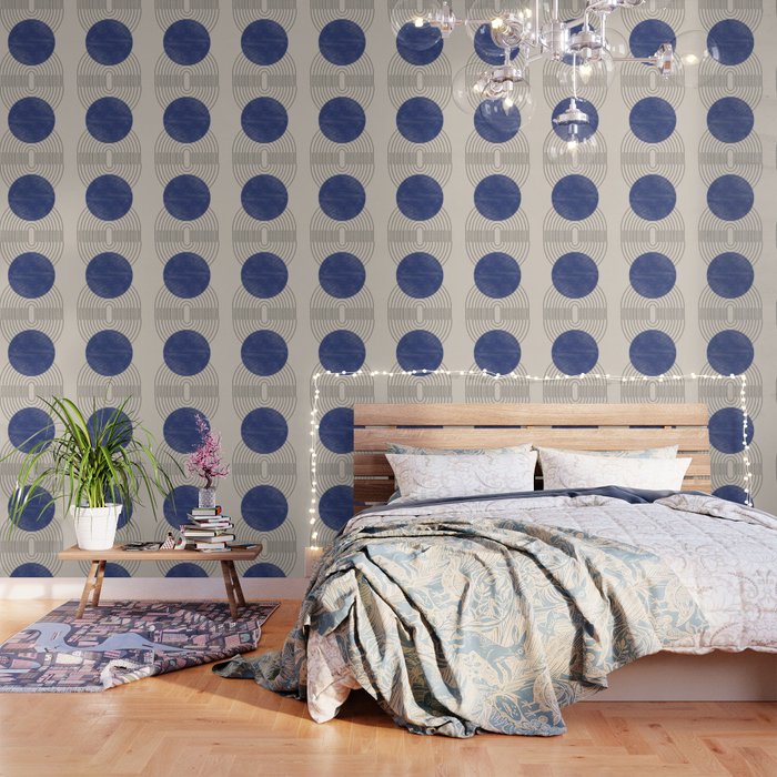 Blue Contemporary Design Wallpaper Gallery Image 1