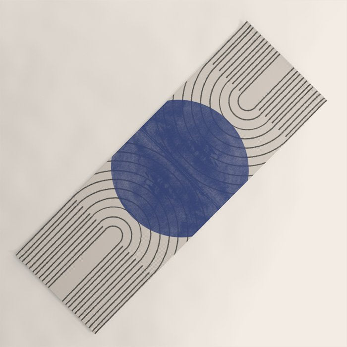 Blue Contemporary Design Yoga Mat Gallery Image 1