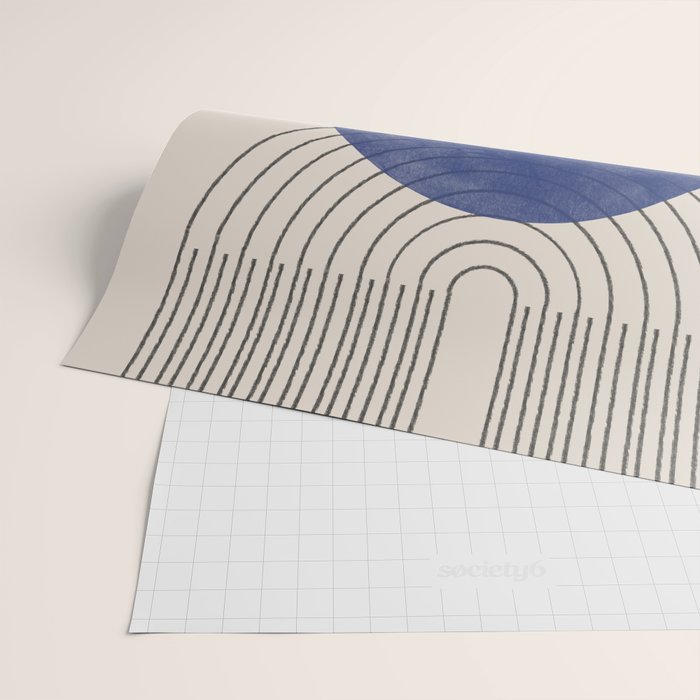 Blue Contemporary Design Wrapping Paper Gallery Image 2