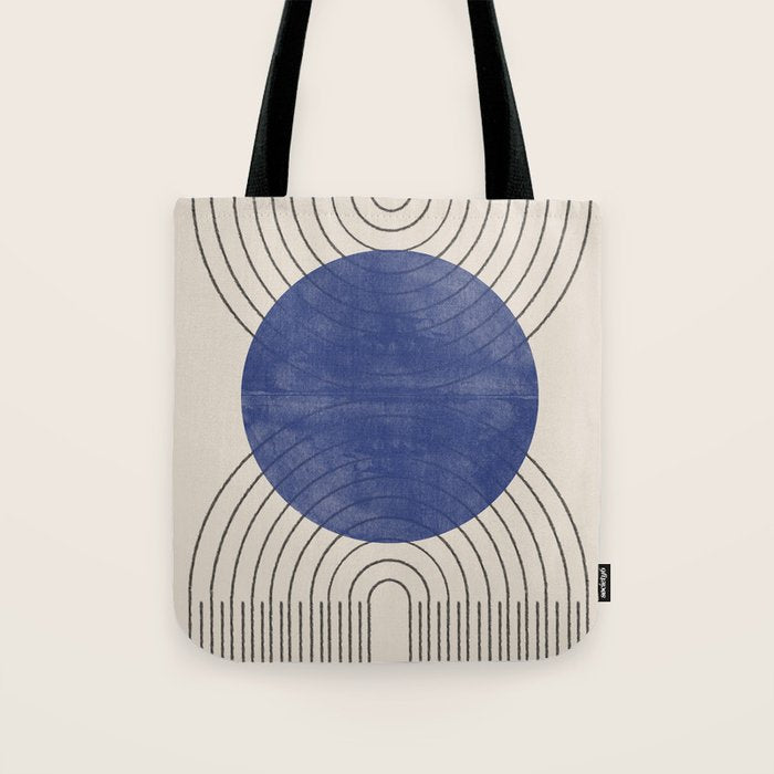 Blue Contemporary Design Tote Bag Gallery Image 1