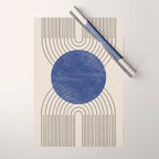 Blue Contemporary Design Wrapping Paper Gallery Image 1