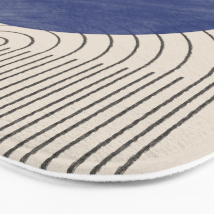 Blue Contemporary Design Bath Mat Gallery Image 3
