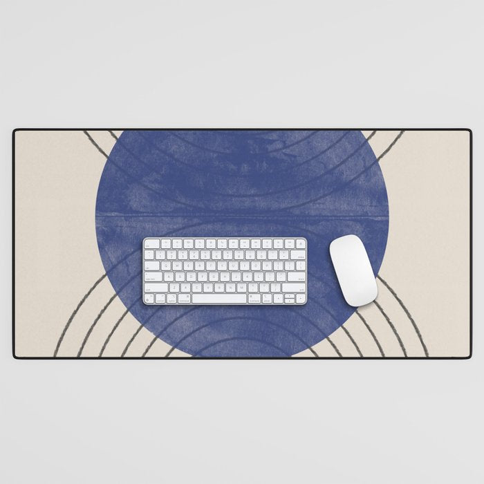 Blue Contemporary Design Desk Mat Gallery Image 1