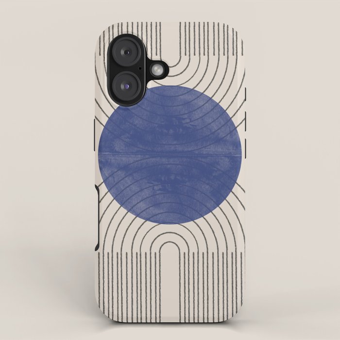 Blue Contemporary Design iPhone Case Gallery Image 1