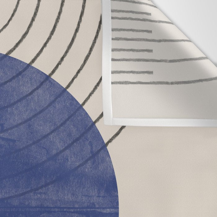 Blue Contemporary Design Wall Tapestry Gallery Image 3